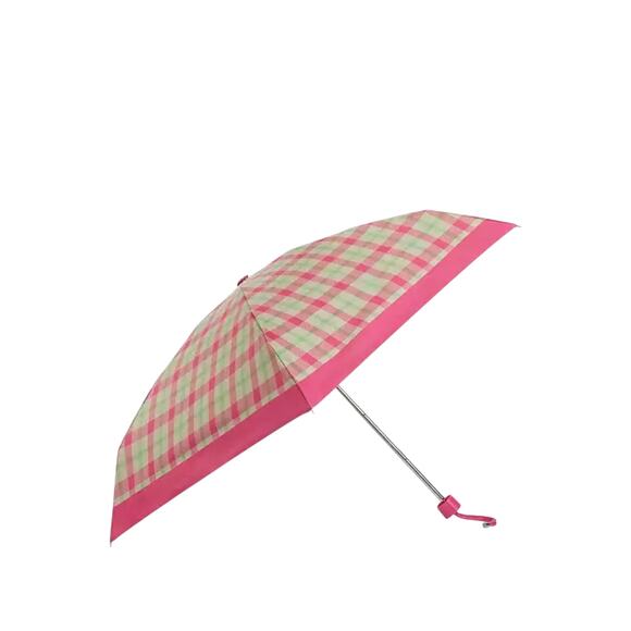 Coach Wristlet and UV Umbrella Set Plaid Gold/Pink - Picture 2 of 8